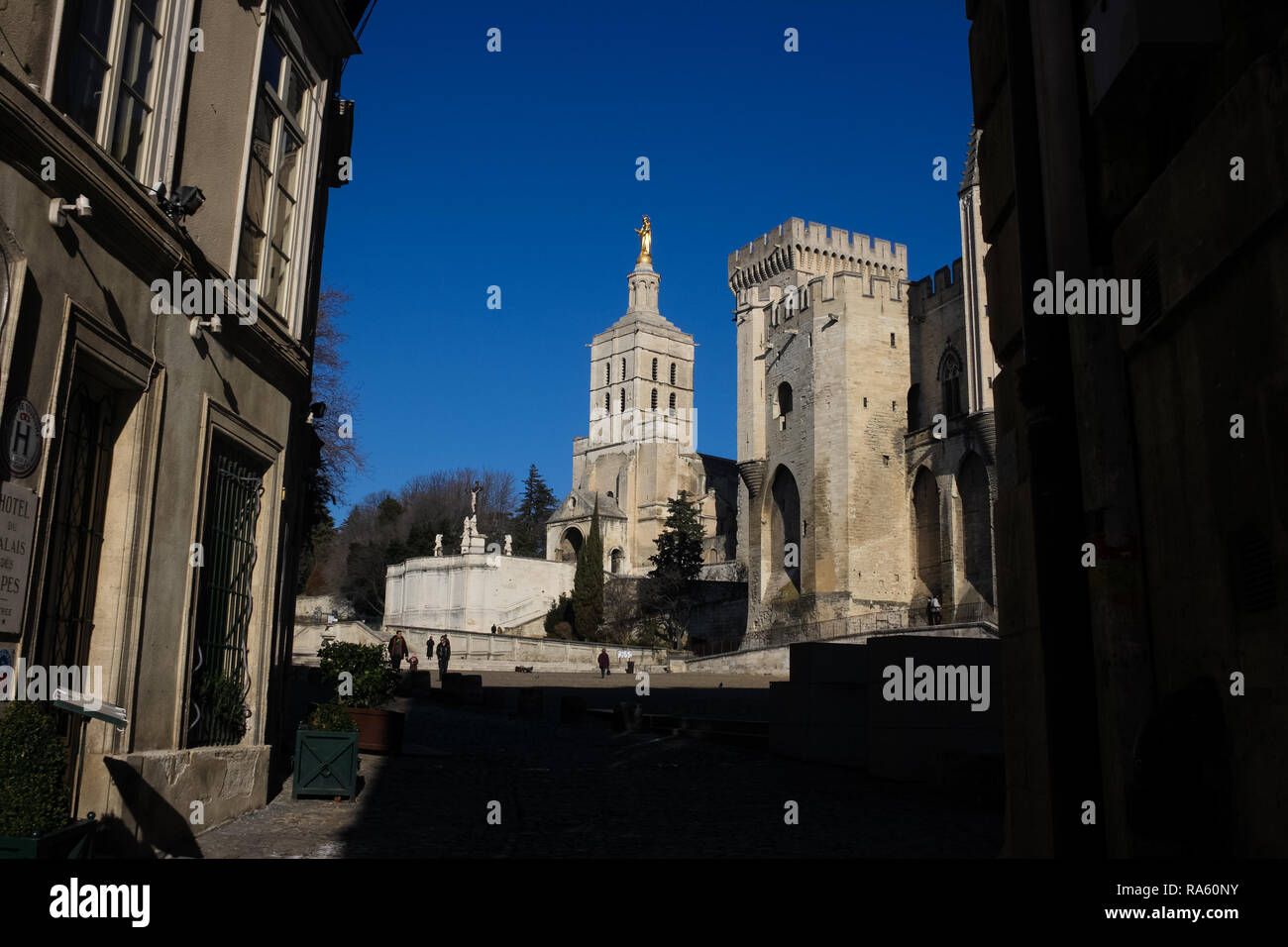 Avignon Papal Palace in Avignon, France. Stock Photo