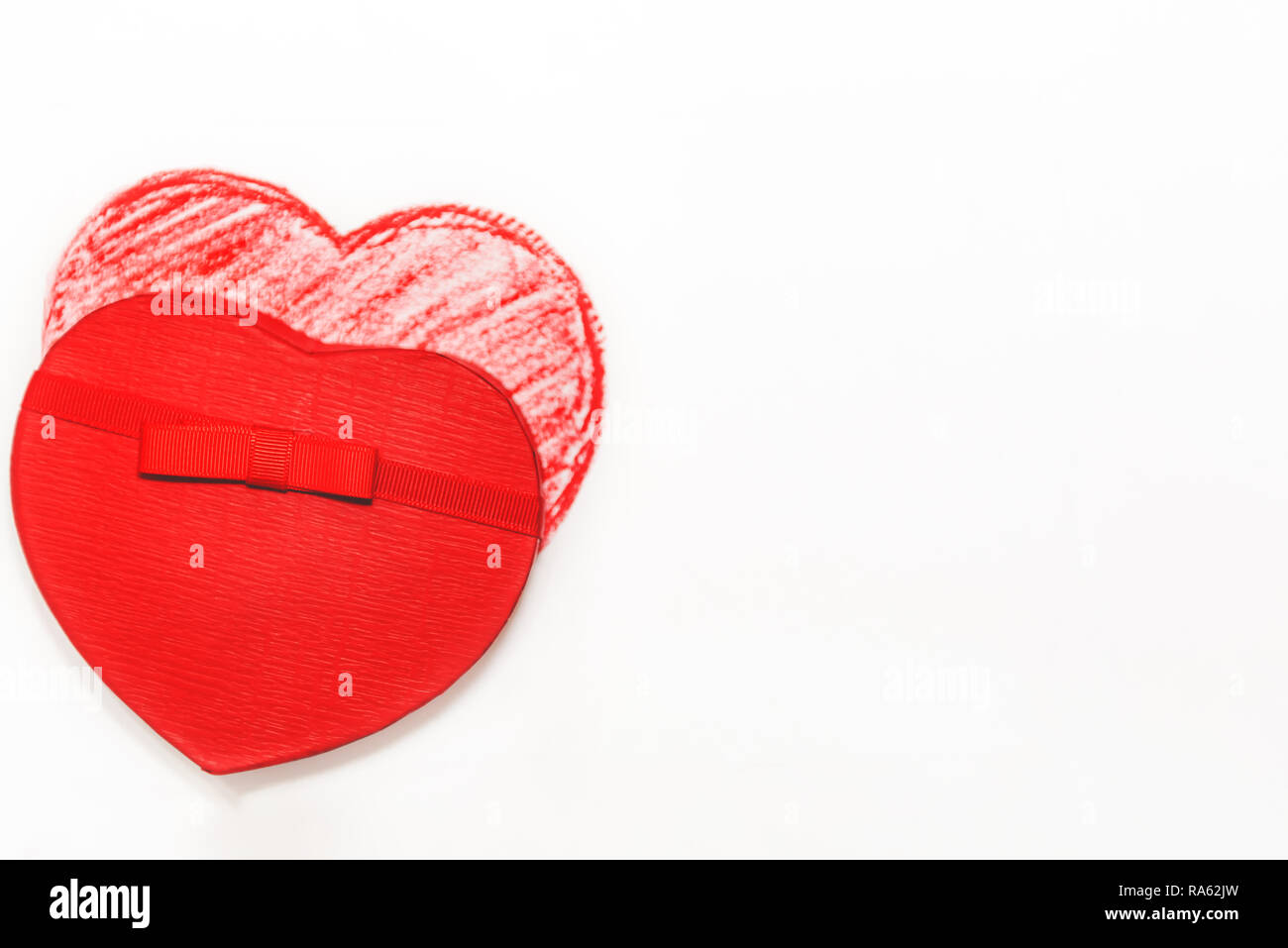 Hand drawn, crayon heart shape isolated on white background Stock Photo ...