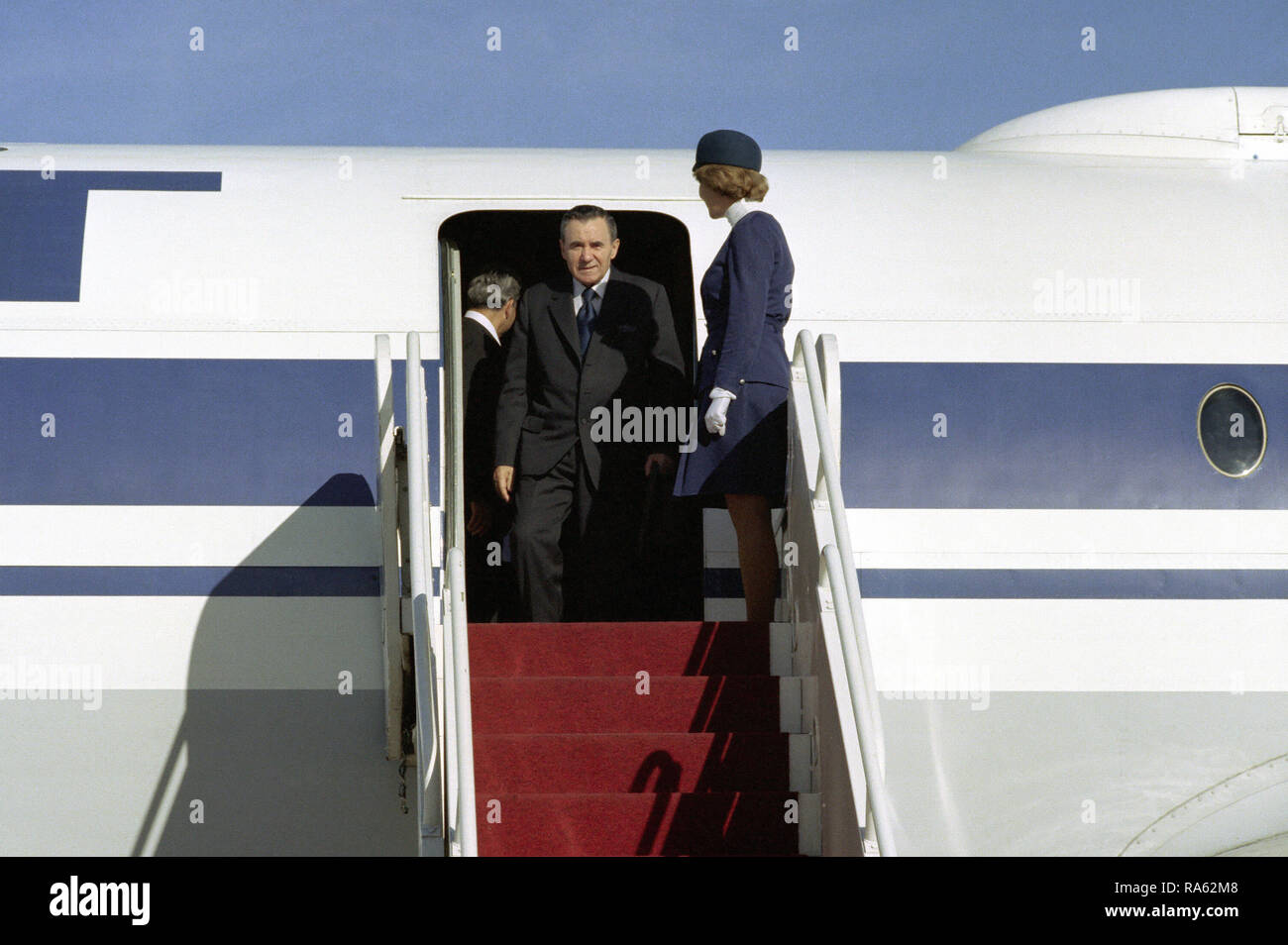 1978 - Soviet Foreign Minister Andrei Gromyko arrives in the US for a state visit. Stock Photo