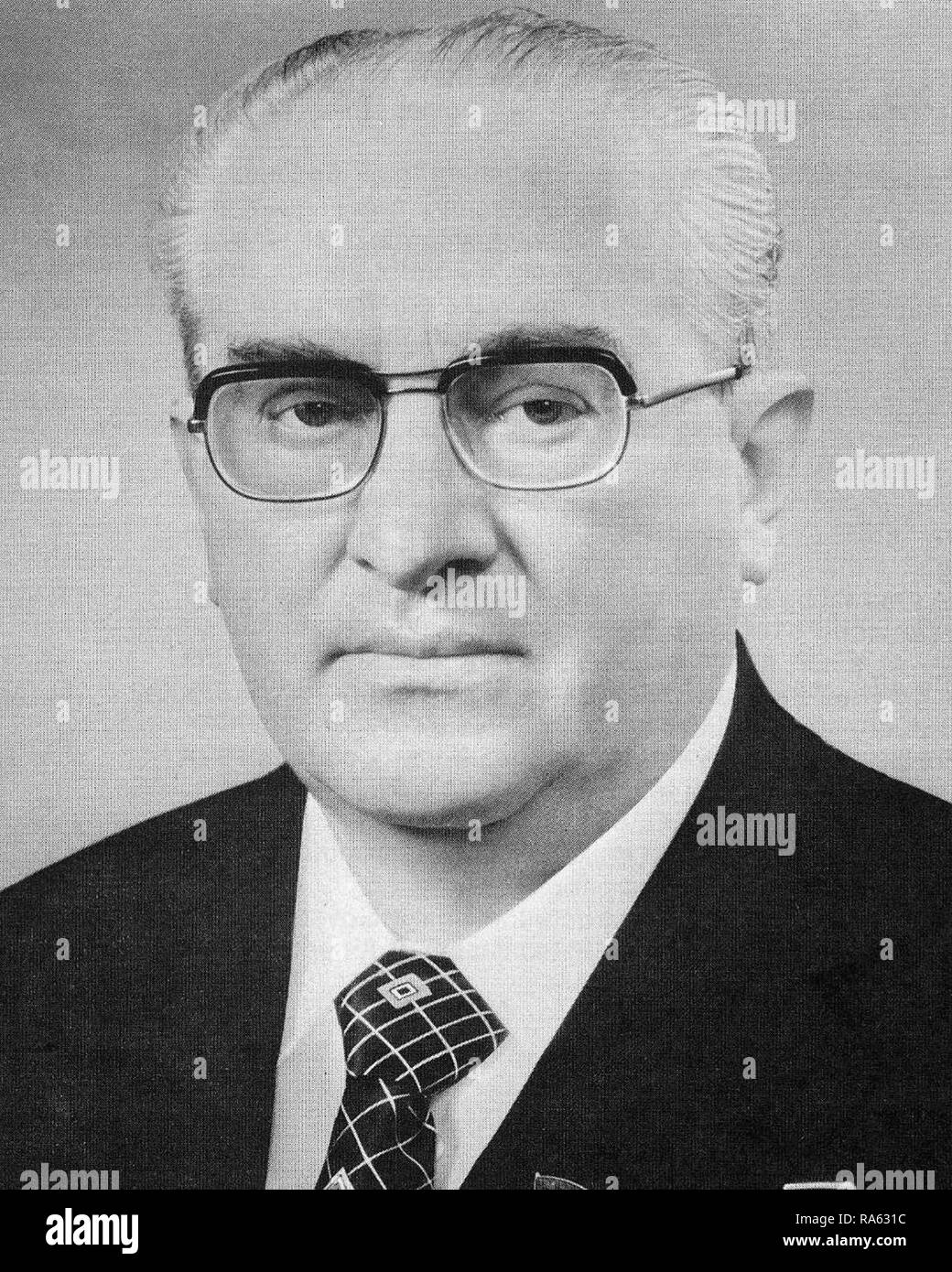 Yuri Andropov - Portrait, August 1983 Stock Photo
