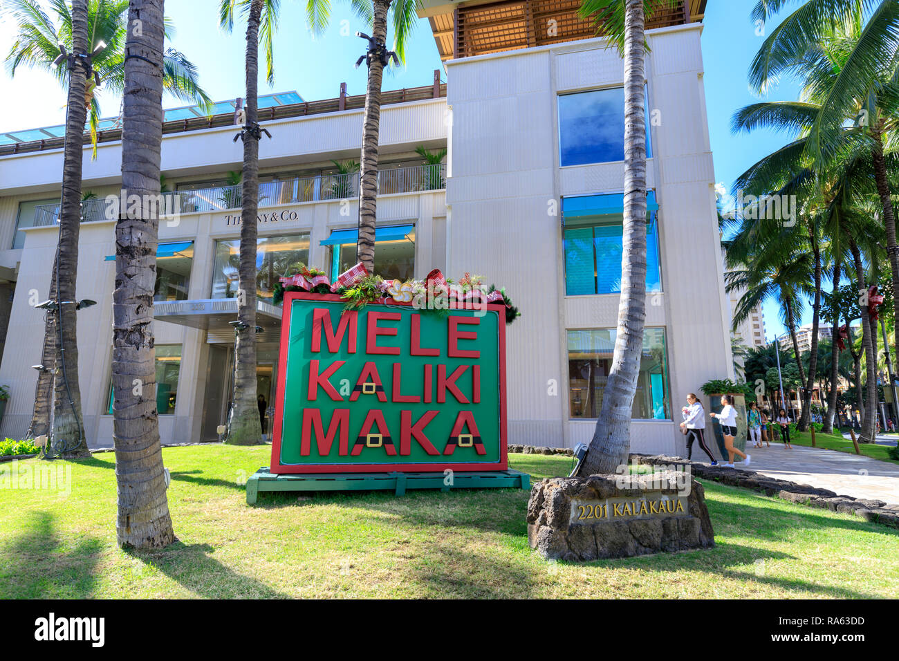 Honolulu Hawaii Dec 23 2018 View Of Royal Hawaiian Center At