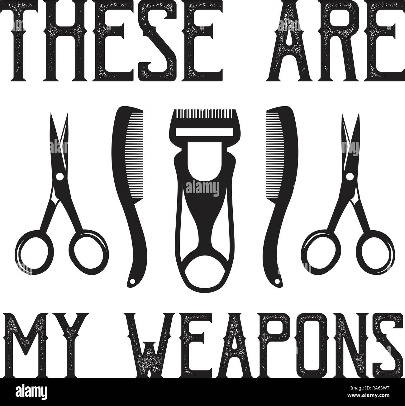 martodesigns - These Are My Weapons hairstylist tools black
