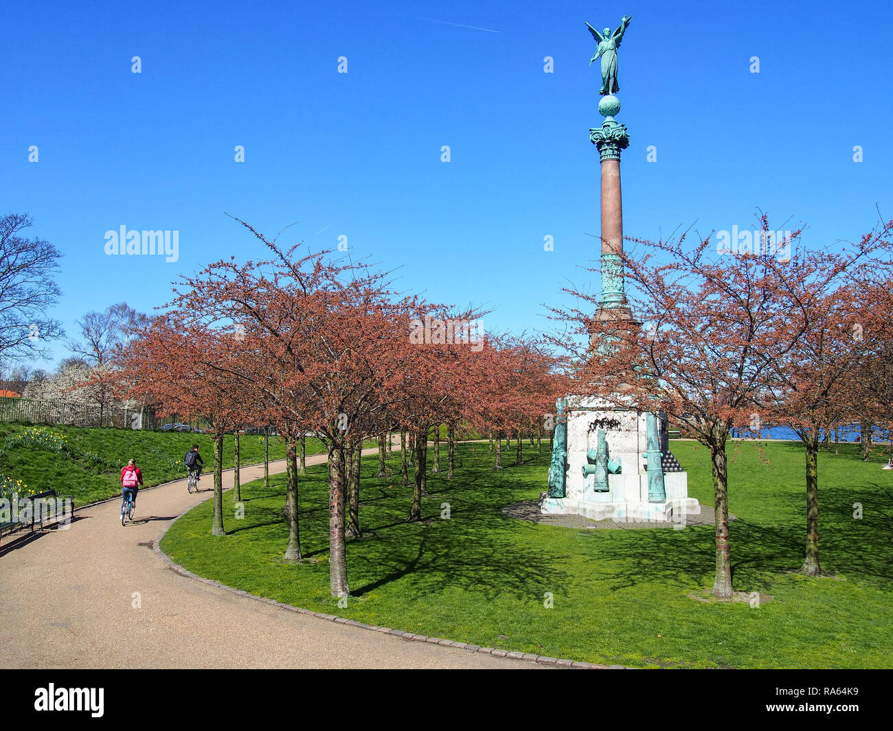 Langelinie promenade and park in spring, Copenhagen, Denmark Stock Photo