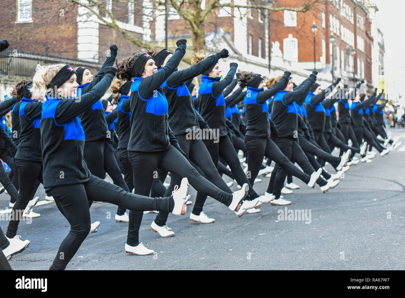 America's Clogging All Stars at London's New Year's Day Parade, UK Stock Photo