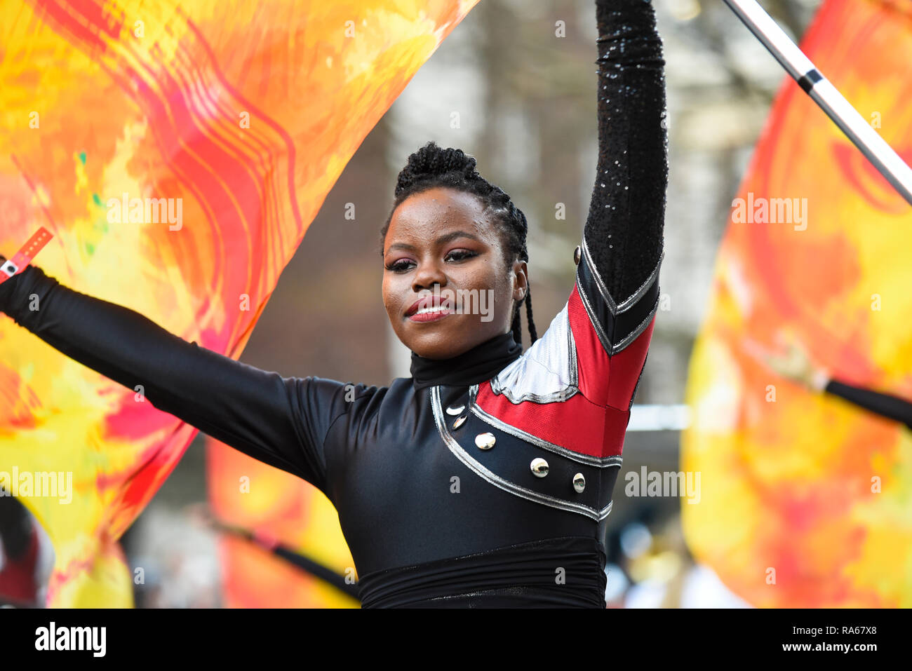 Seabreeze High School Marching 100 band from Florida, USA, at London's