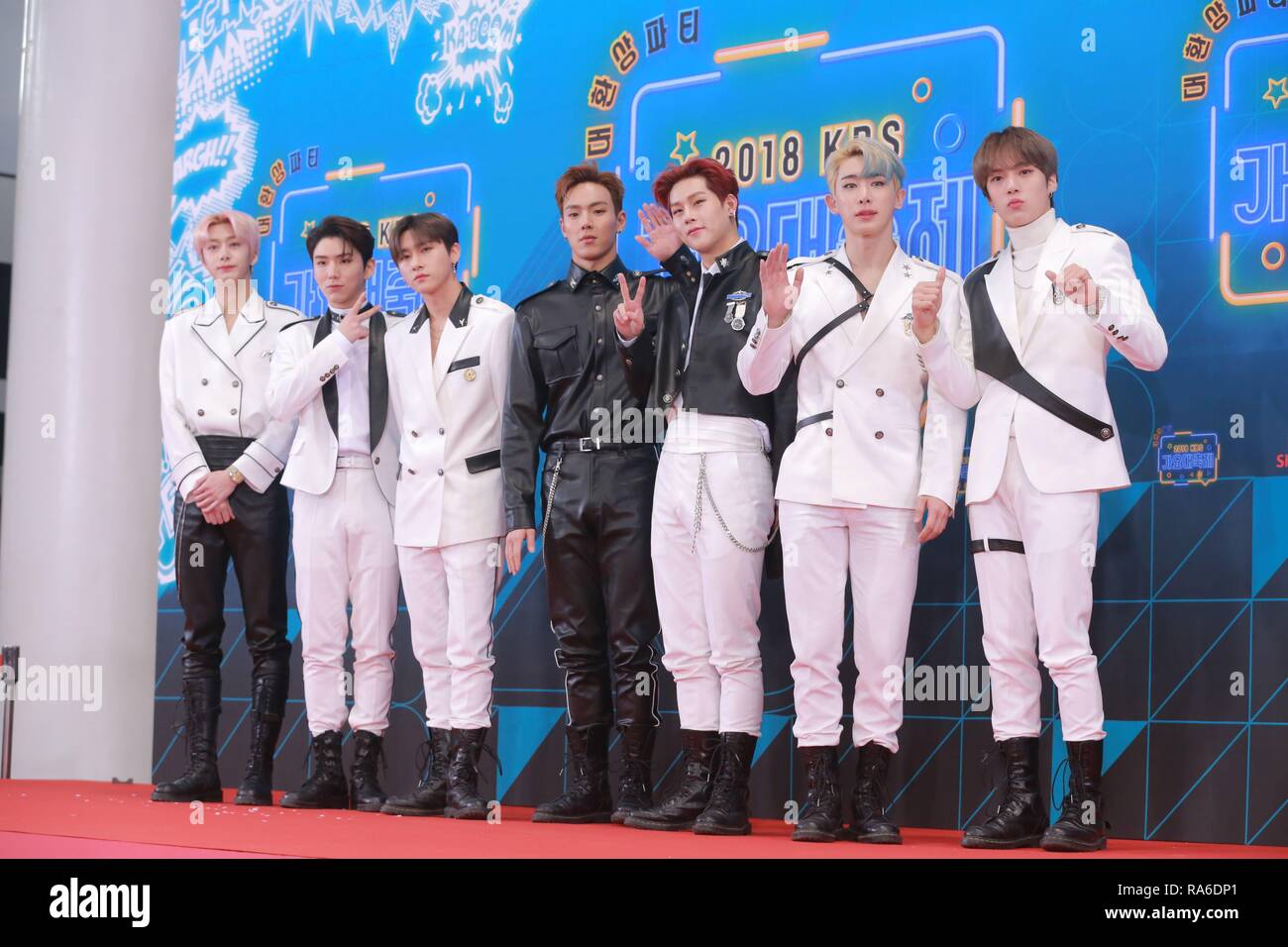 Seoul Korea 29th Dec 18 Bts Wanna One Red Velvet Seventeen Gfriend Btob Apink Hwang Chi Yeul Sunmi Kim Chung Ha Norazo Oh My Girl G I Dle Exo Twice Aoa Vixx Nu Est W Got7 Monsta X Nct 127 Etc Attended The Red Carpet Of Kbs