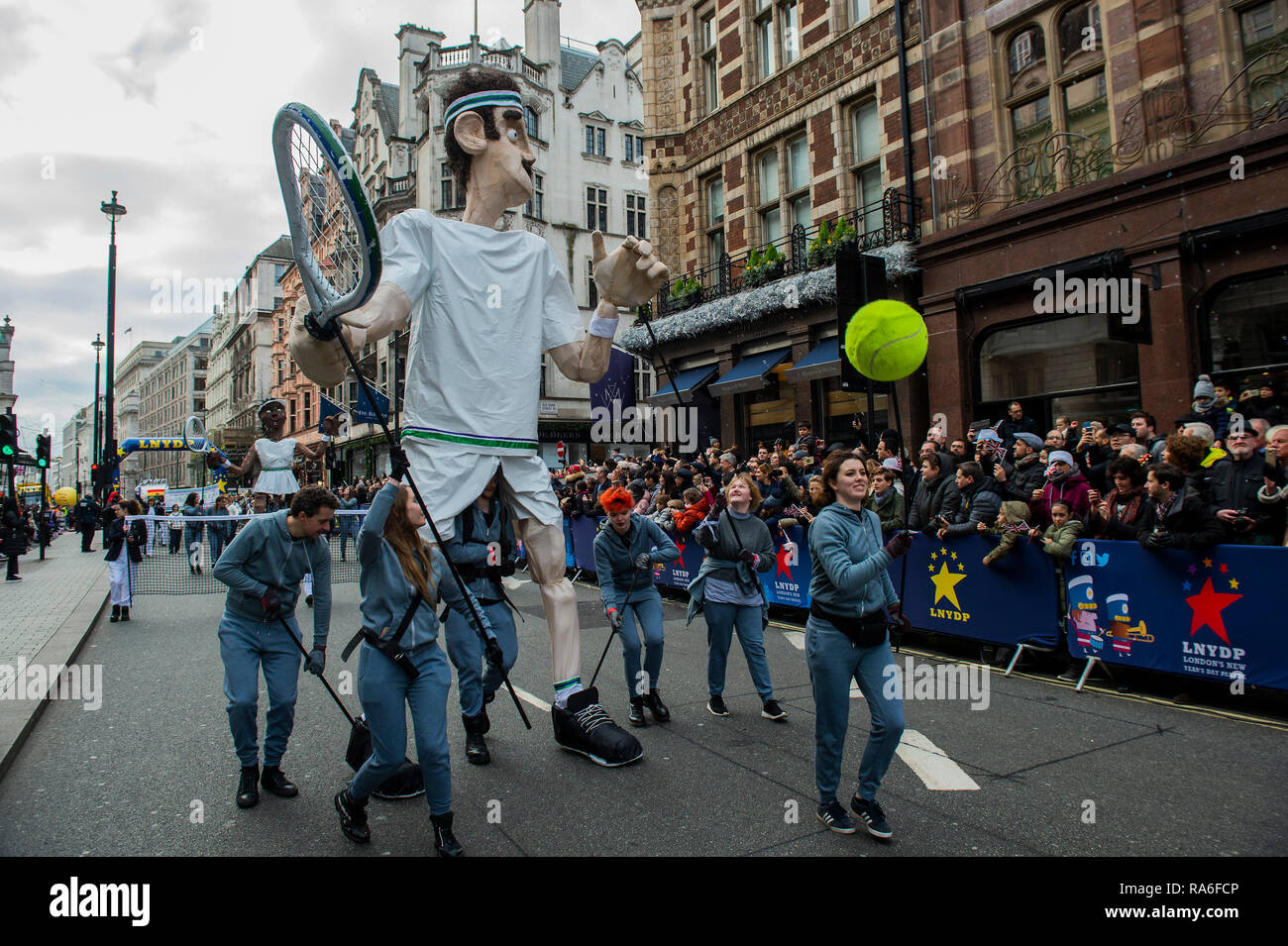 London, UK. 1st January, 2019. The London Borough of Merton - The New The New Years Day parade passes through central London. Credit: Guy Bell/Alamy Live News Stock Photo