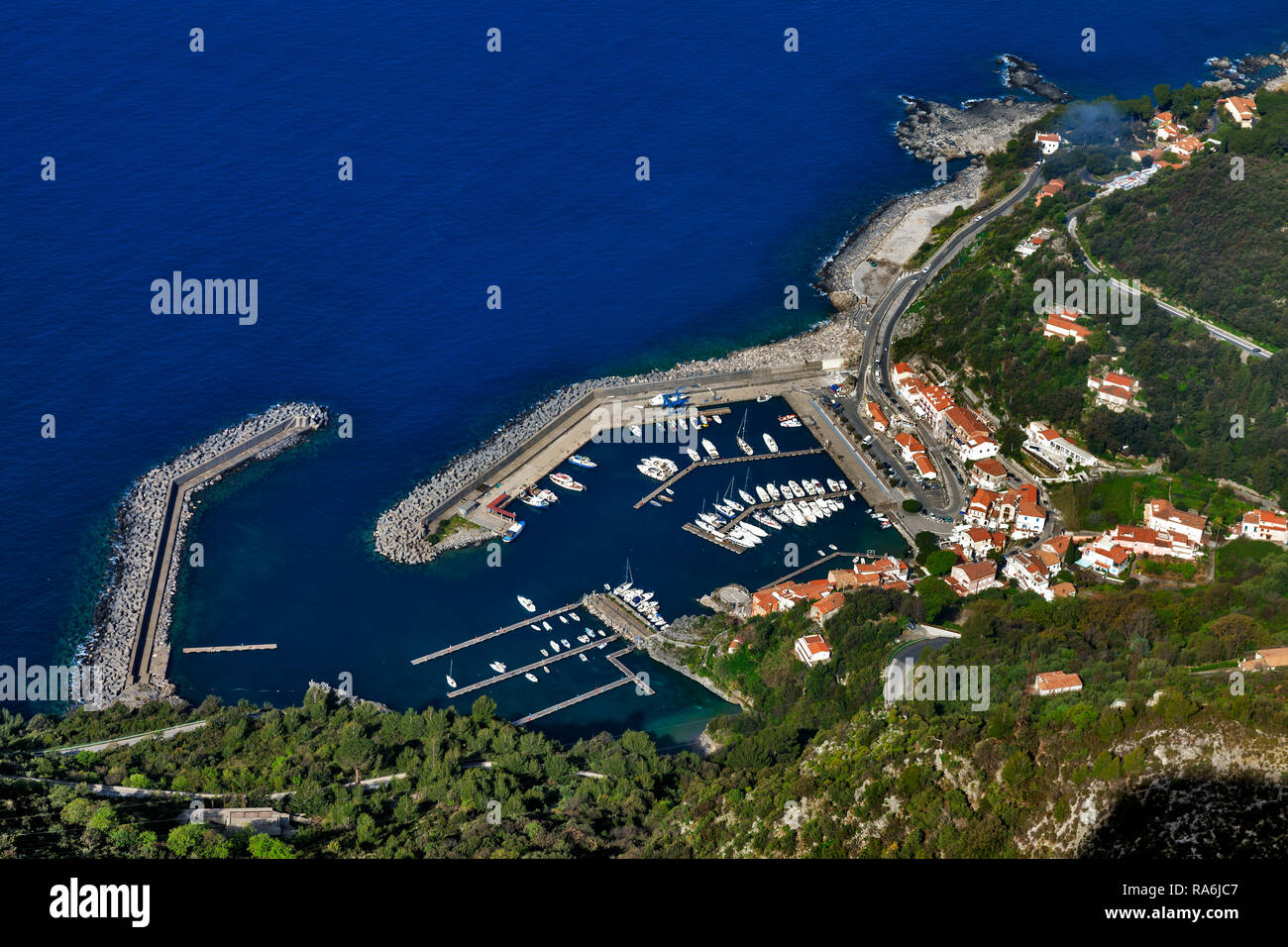 Habour of Maratea, Italy Stock Photo