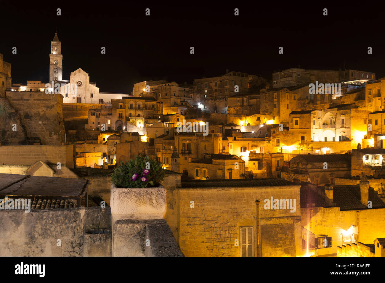 old cave city Matera, Capital of Culture 2019, Italy Stock Photo