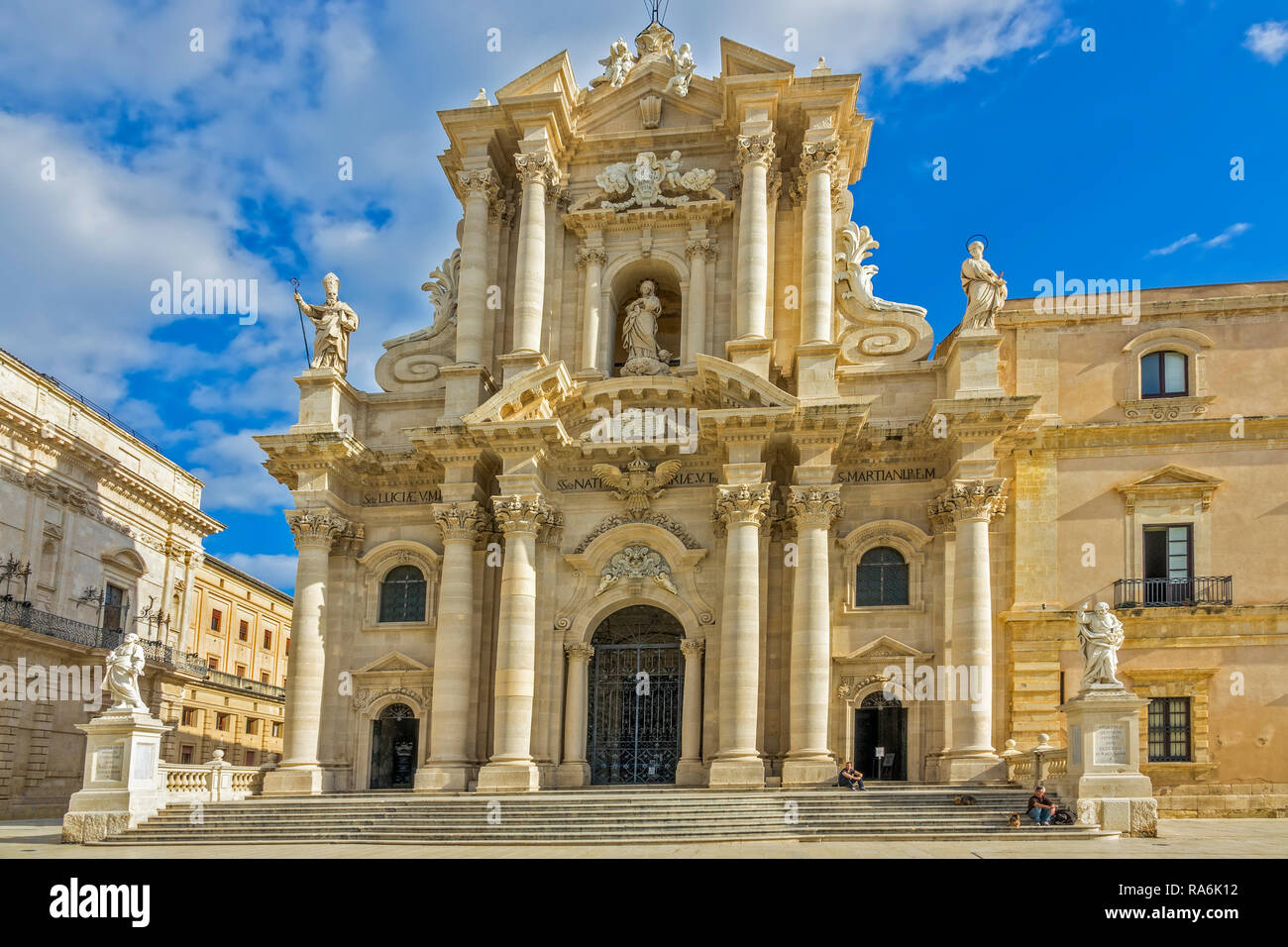 Cathedral of Syracuse, Ortygia Island, Syracuse, Sicily, Italy Stock Photo