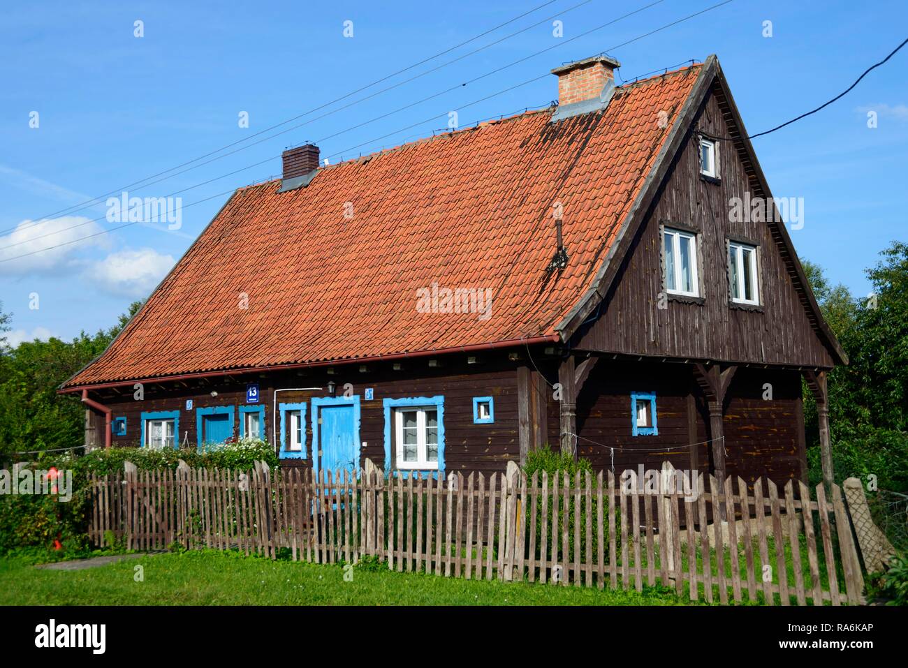 Masurian House, Popielno, Ruciane-Nida, Warmia-Masuria, Poland Stock Photo