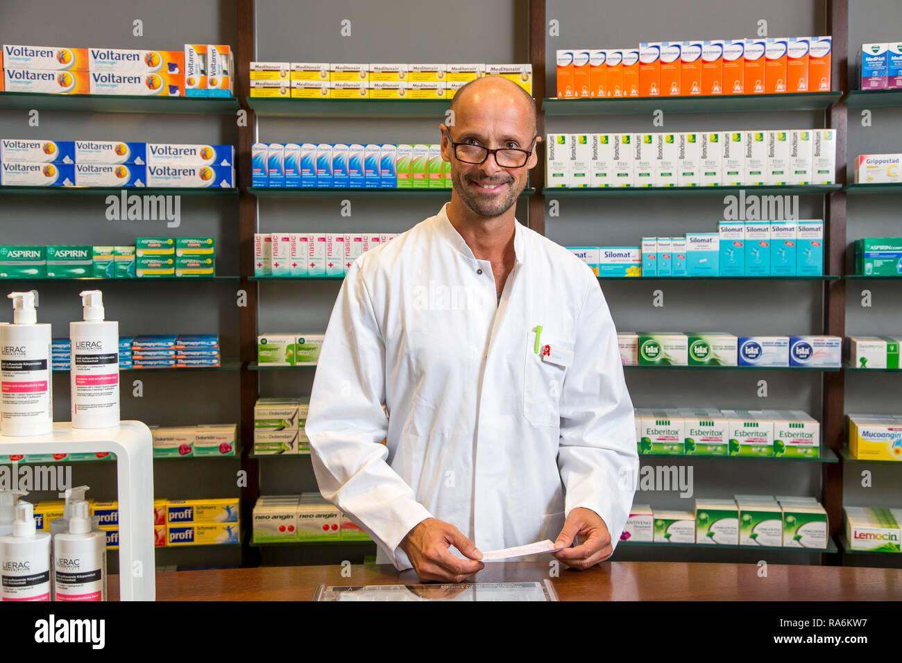 Pharmacy, Pharmacist, Portrait, Germany Stock Photo Alamy