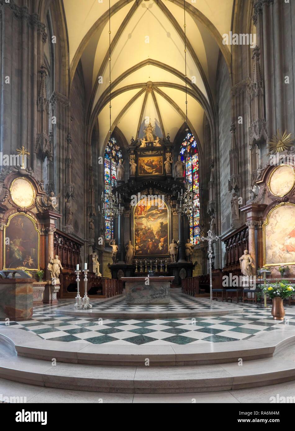 High Altar, St. Stephen's Cathedral, Vienna, Austria Stock Photo