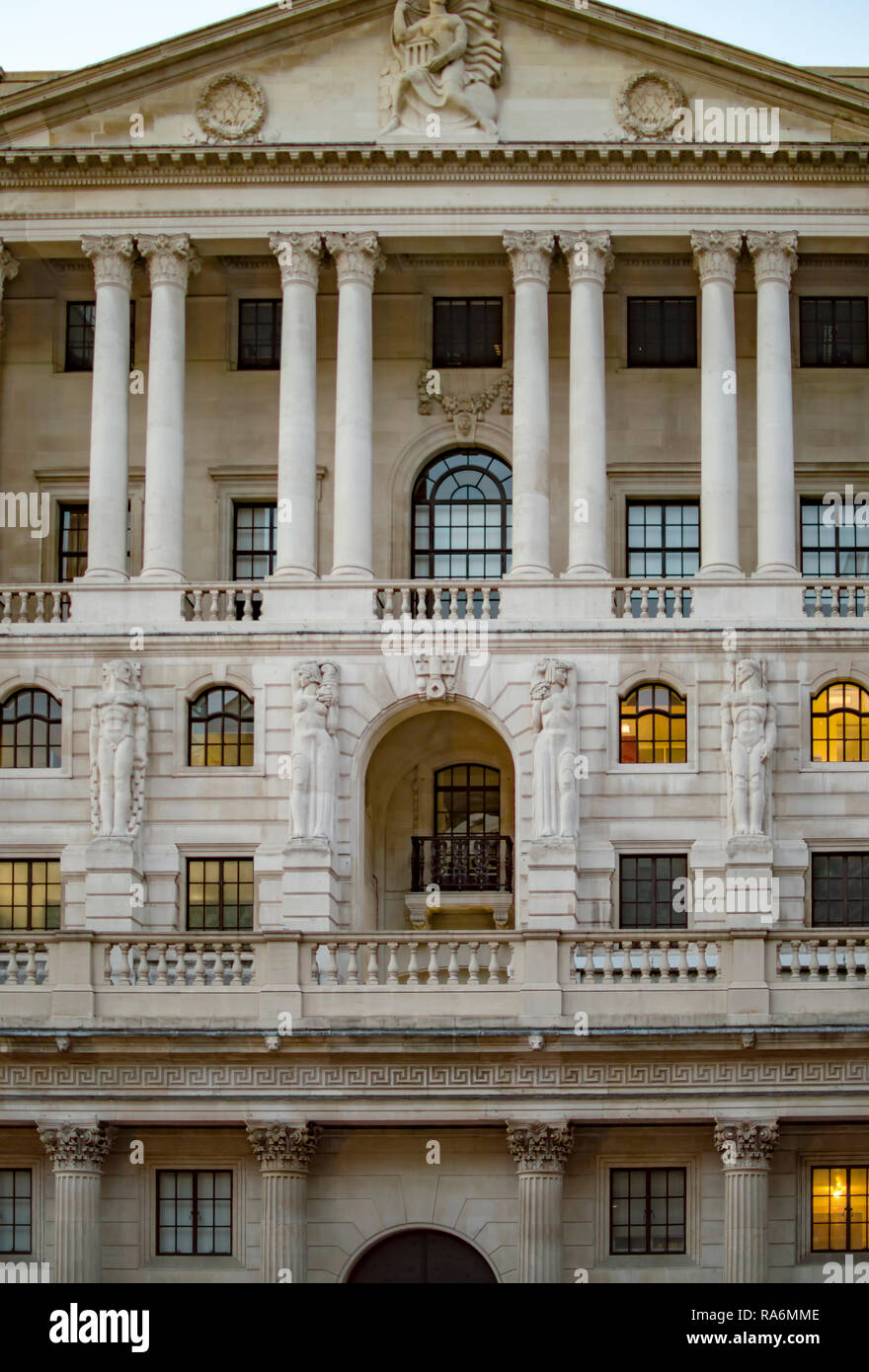 Historic building in london with windows and lights Stock Photo - Alamy