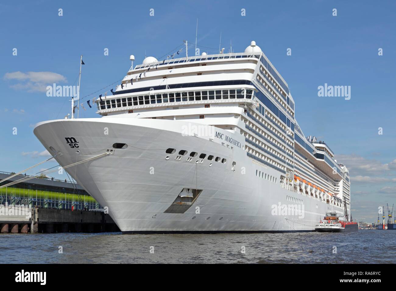 Cruise ship MSC Magnifica, Port of Hamburg, Hamburg, Germany Stock Photo