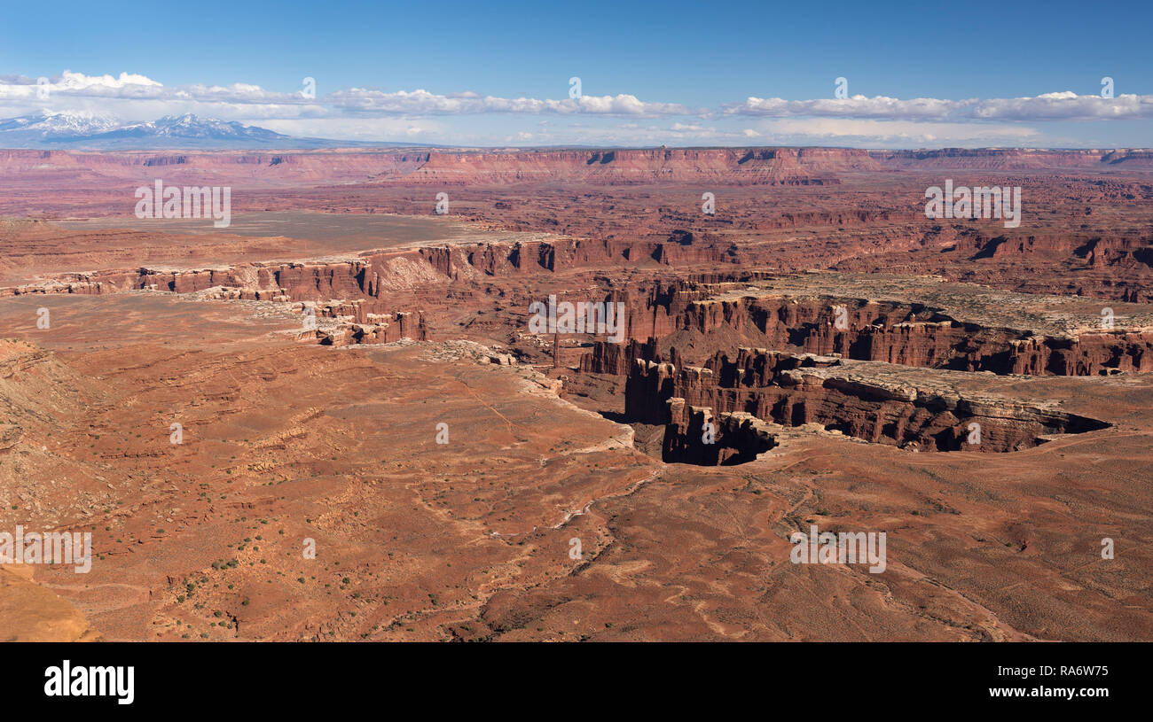 Canyonlands National Park located in Island in the Sky district of south central Utah.  The Green River and Colorado River come together. Stock Photo
