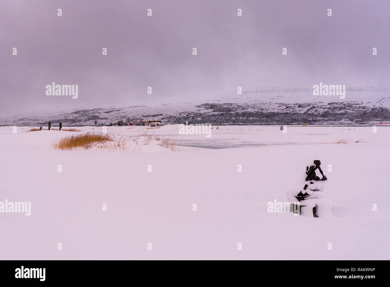 Winter in Akureyri Stock Photo
