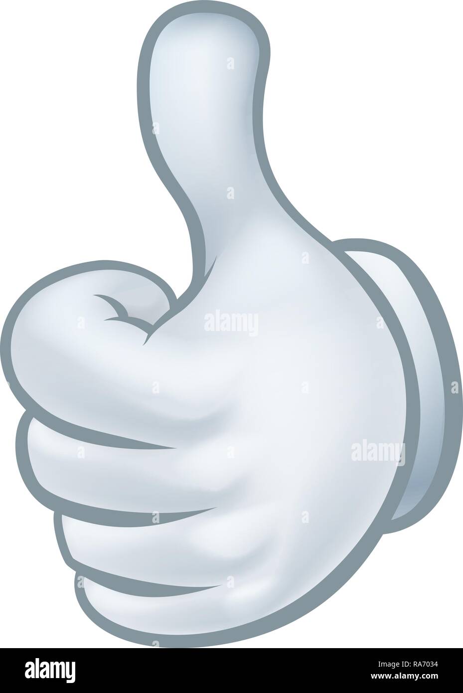 Thumbs Up Cartoon Glove Hand Stock Vector