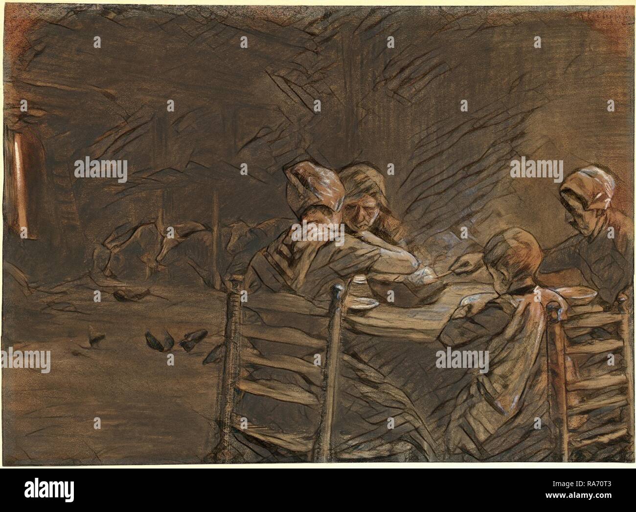 Max Liebermann, German (18471935), East Frisian Peasants Eating Supper