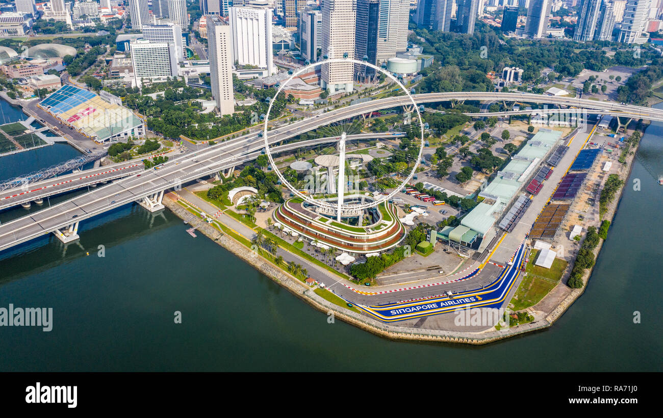 Singapore Flyer, Ferris Wheel, Singapore Stock Photo