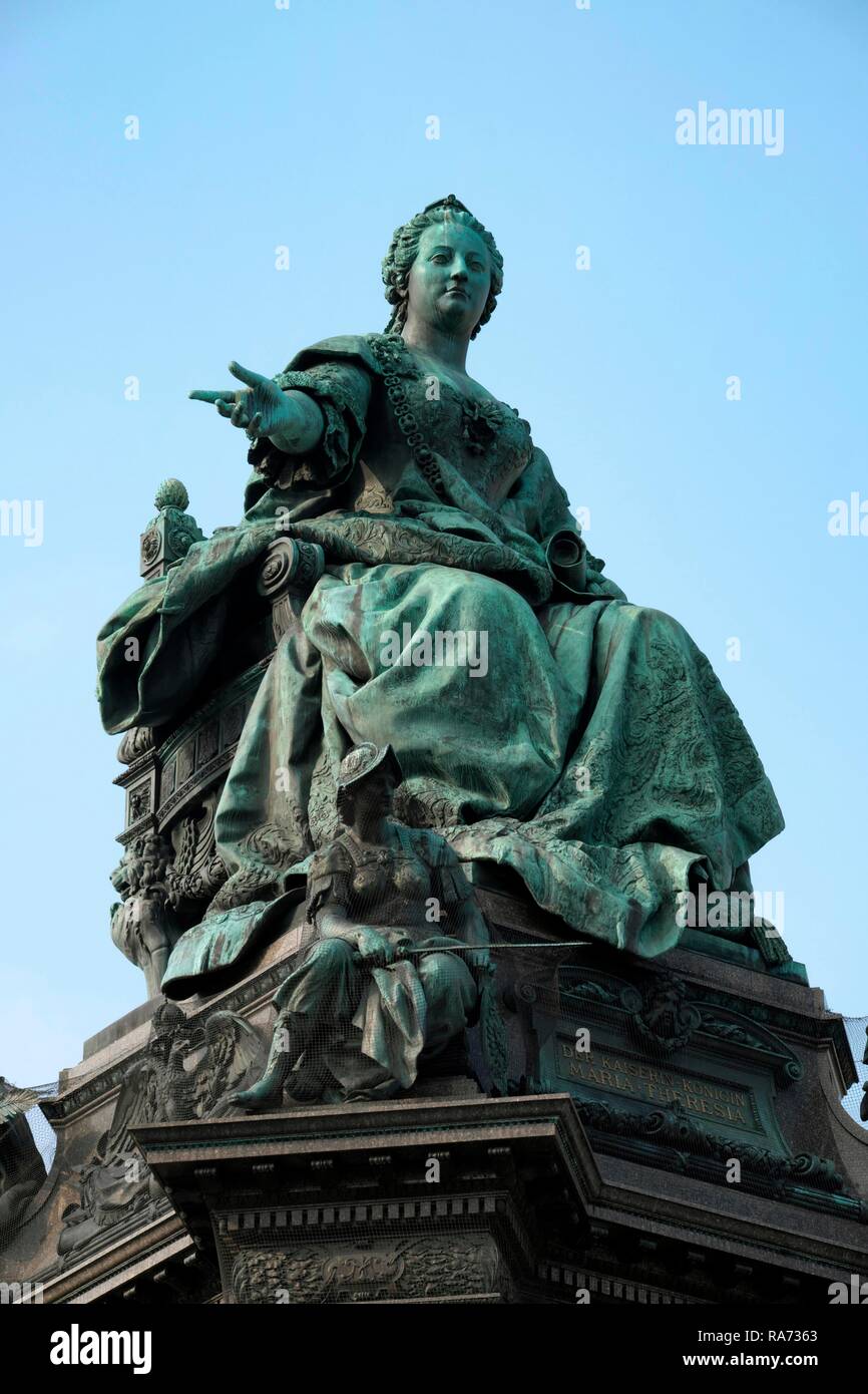 Maria Theresa Monument, Maria Theresa Square, Vienna, Austria Stock Photo