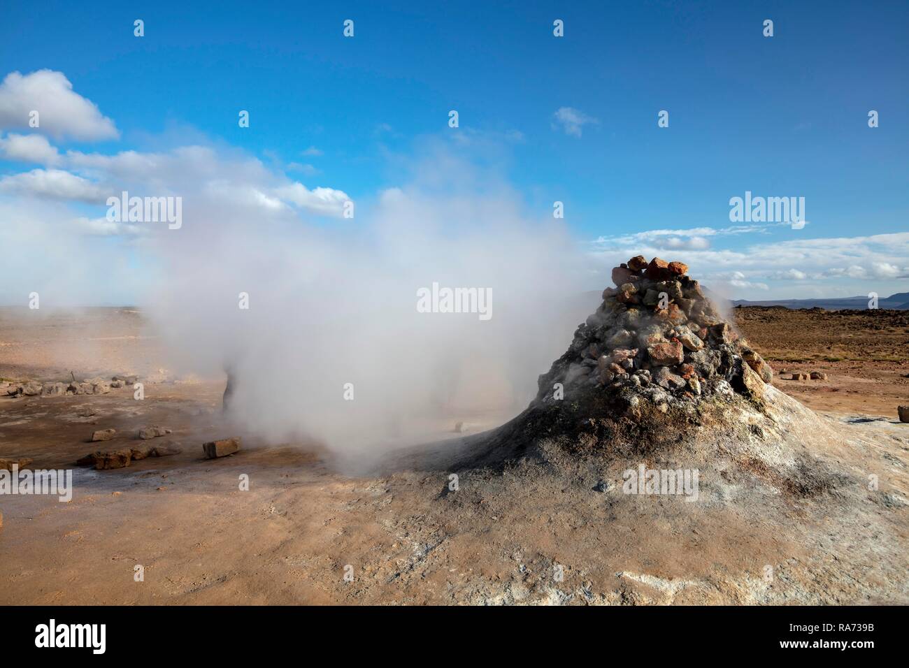 Geothermal field, Námafjall, Mývatn, Krafla volcano system, Iceland Stock Photo
