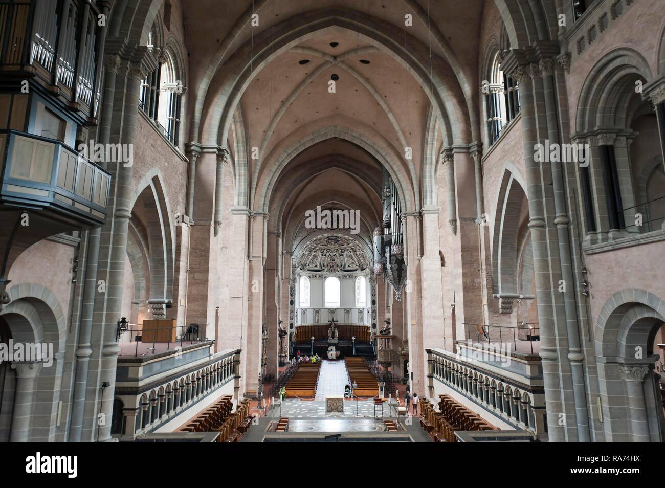 Interior, Trier Cathedral, Hohe Domkirche St. Peter zu Trier, Rhineland-Palatinate, Germany Stock Photo