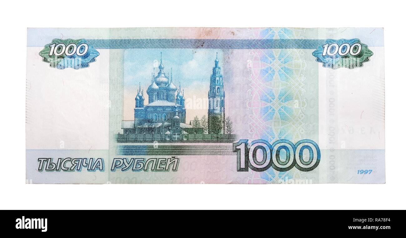 1000 Russian rubles, new banknote Stock Photo Alamy
