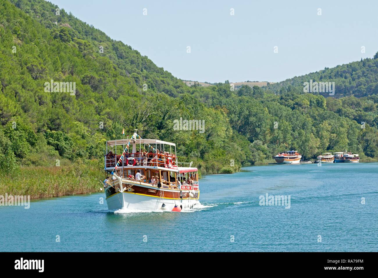 Boat Excursion From Skradin To Krka National Park Dalmatia Croatia Stock Photo Alamy