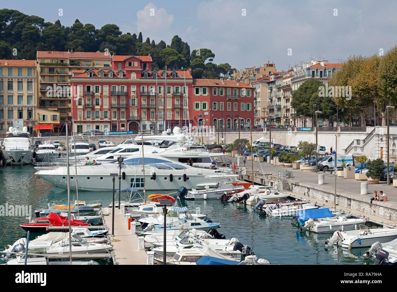 Harbour, Nice, Alpes-Maritimes, Provence-Alpes-Côte d'Azur, France Stock Photo