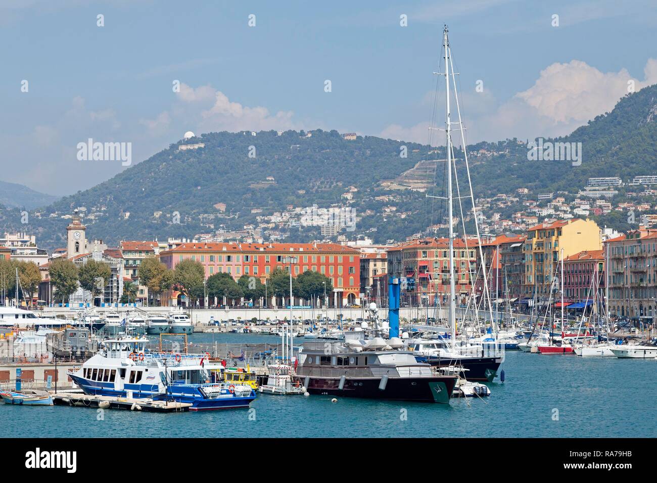 Harbour, Nice, Alpes-Maritimes, Provence-Alpes-Côte d'Azur, France Stock Photo