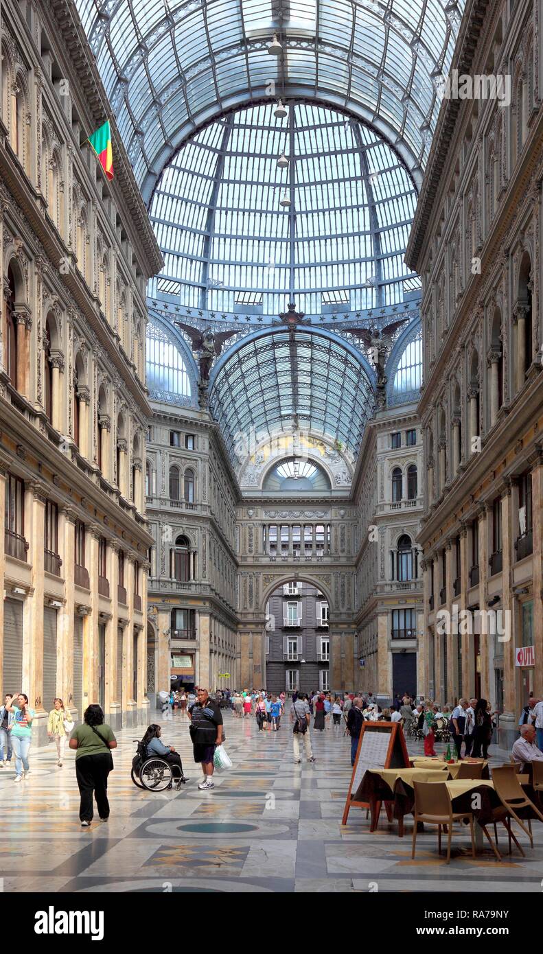 Galleria Umberto I, a shopping arcade in the historic district of Naples, Campania, Italy, Europe Stock Photo