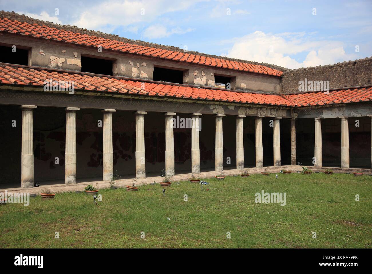 Villa of Poppea, historical town of Oplontis, now Torre Annunziata, Campania, Italy, Europe Stock Photo