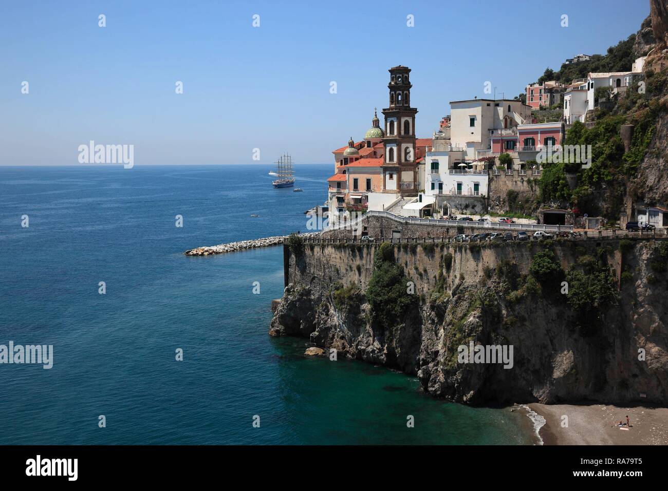 Atrani on the Amalfi Coast, Campania, Italy, Europe Stock Photo