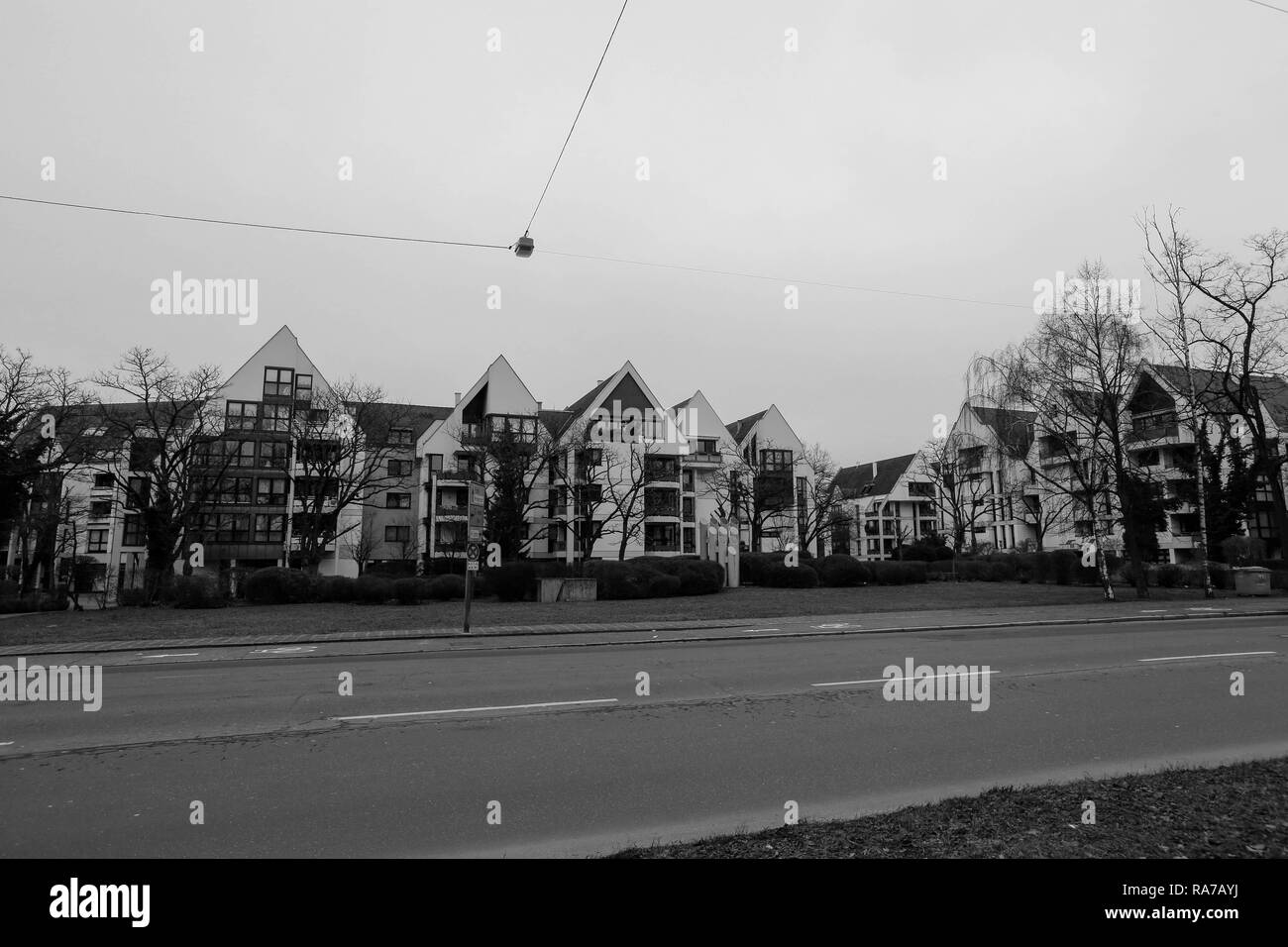 Residential complex at Nuremberg. Bavaria, Germany. Stock Photo