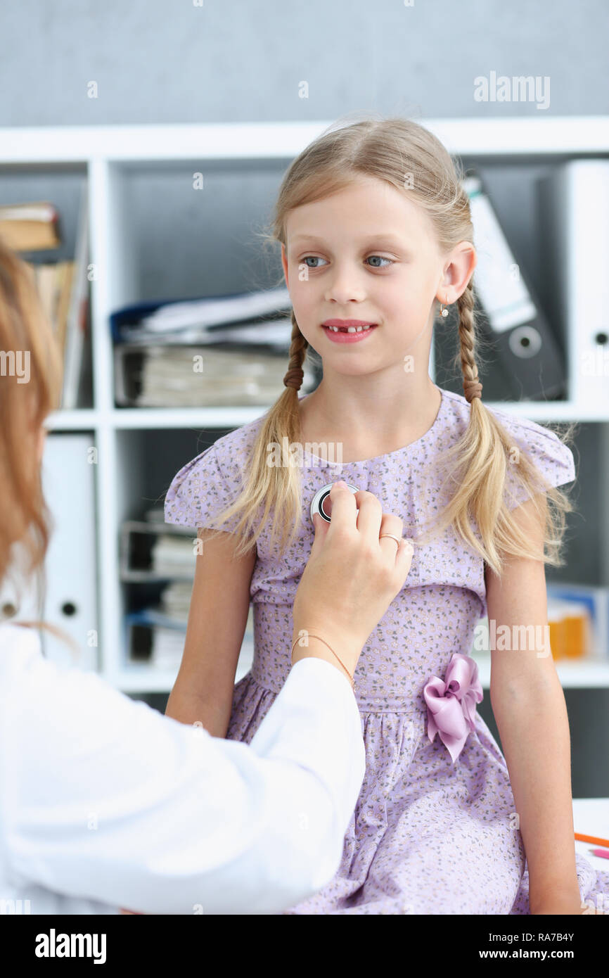 Little child at pediatrician reception Stock Photo Alamy