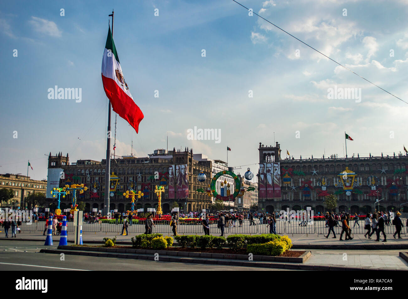 The Zocalo in Mexico City, Mexico Stock Photo