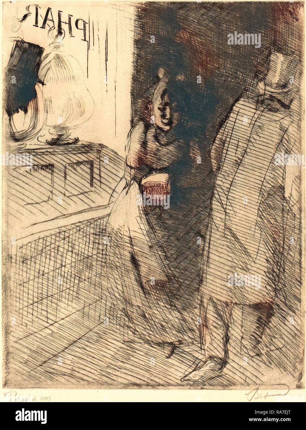 Albert Besnard, French (1849-1934), Prostitution (La Prostitution), c. 1886, etching and drypoint on laid paper reimagined Stock Photo