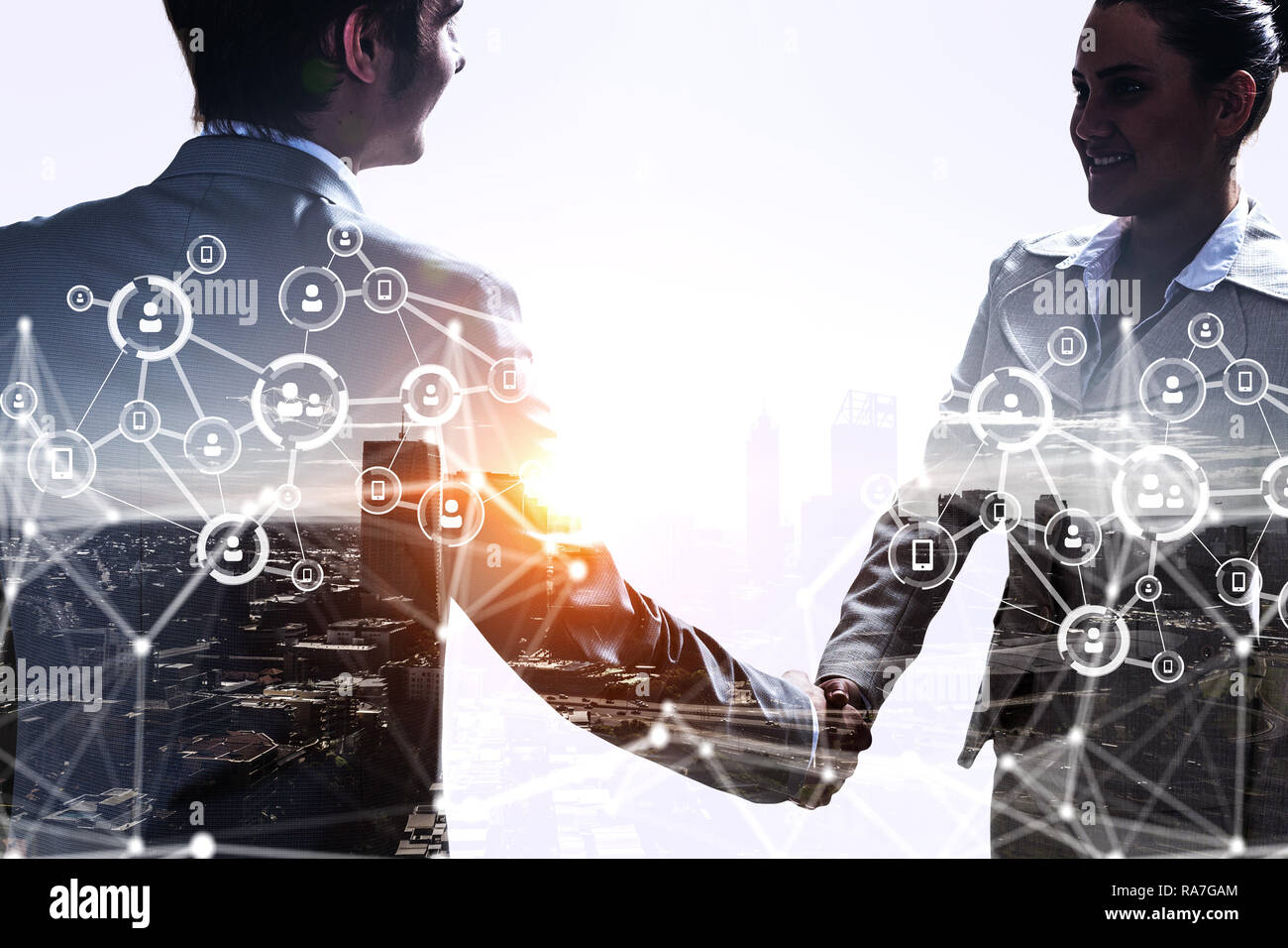 Process Partnership Connection Concept of partnership and social connection Stock Photo - Alamy