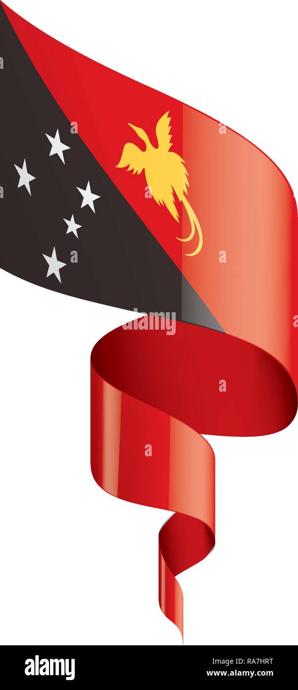 Papua New Guinea flag, vector illustration on a white background Stock Vector Image &amp; Art - Alamy