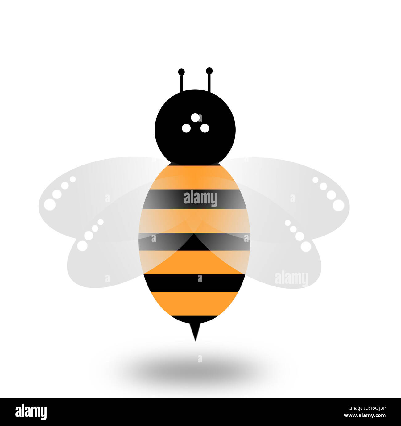 bee vector on white background Stock Photo