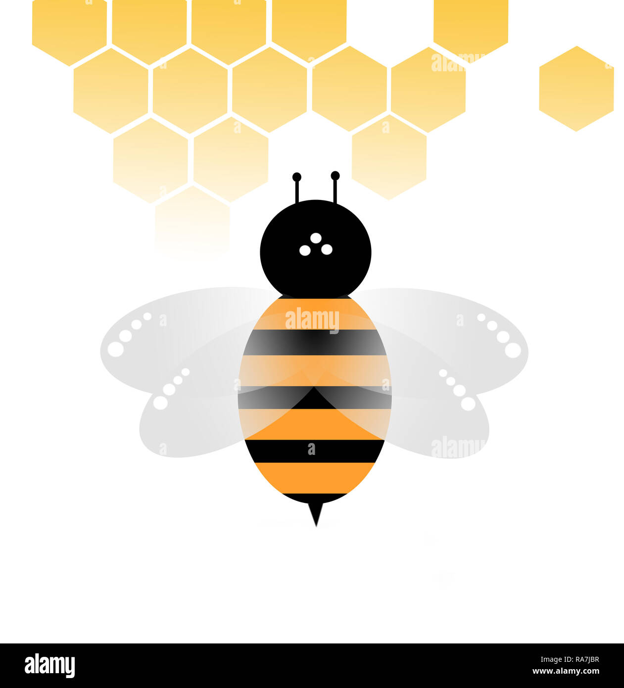 bee vector on white background Stock Photo