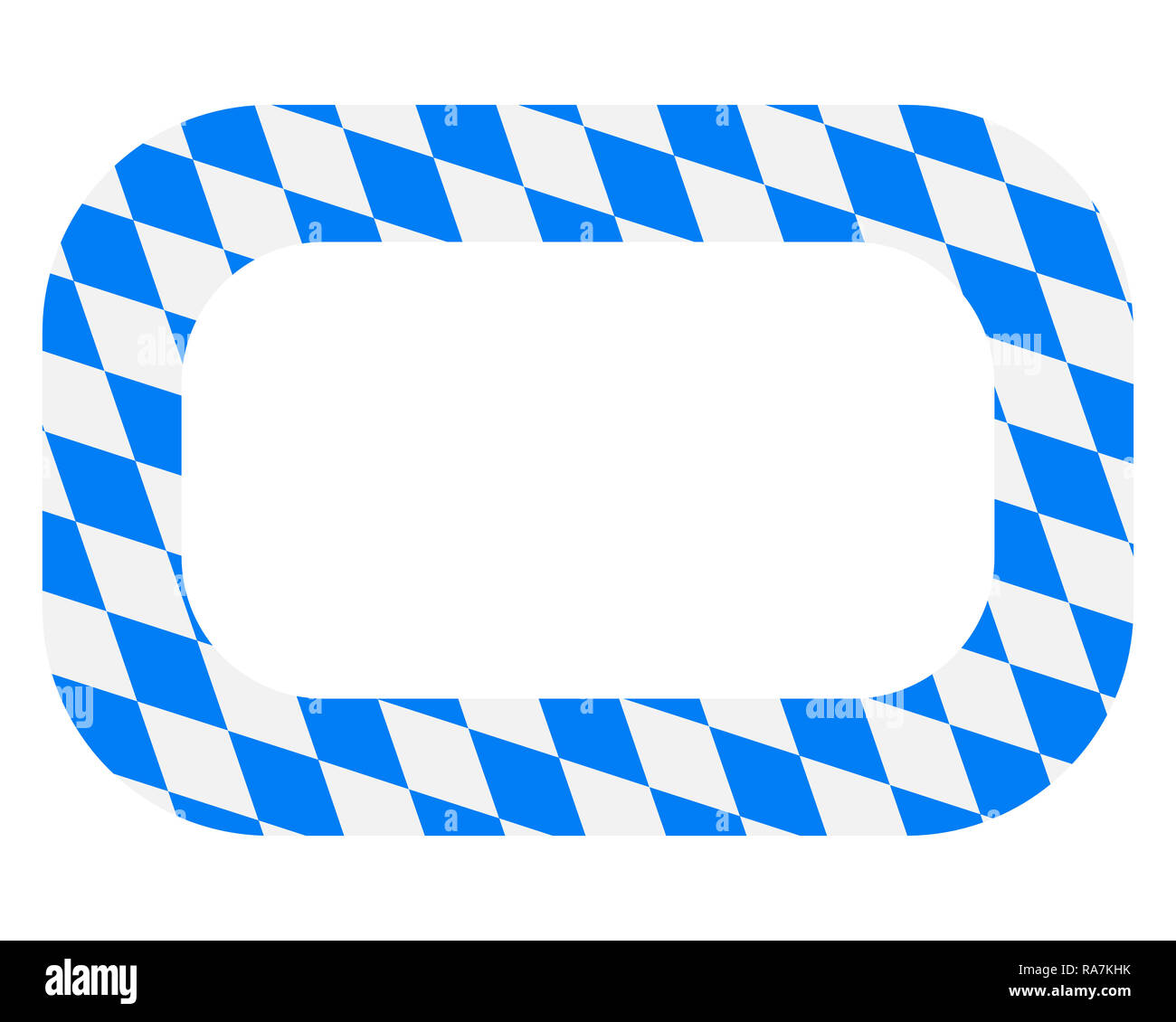Bavarian flag as quadrat on white Stock Photo