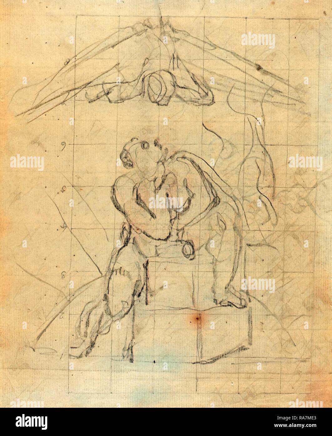 William Blake, British (1757-1827), Los and His Spectre [verso], c ...