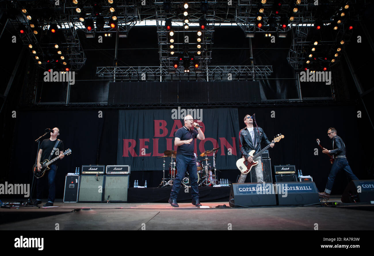 The American punk rock band Bad Religion performs a live concert at the