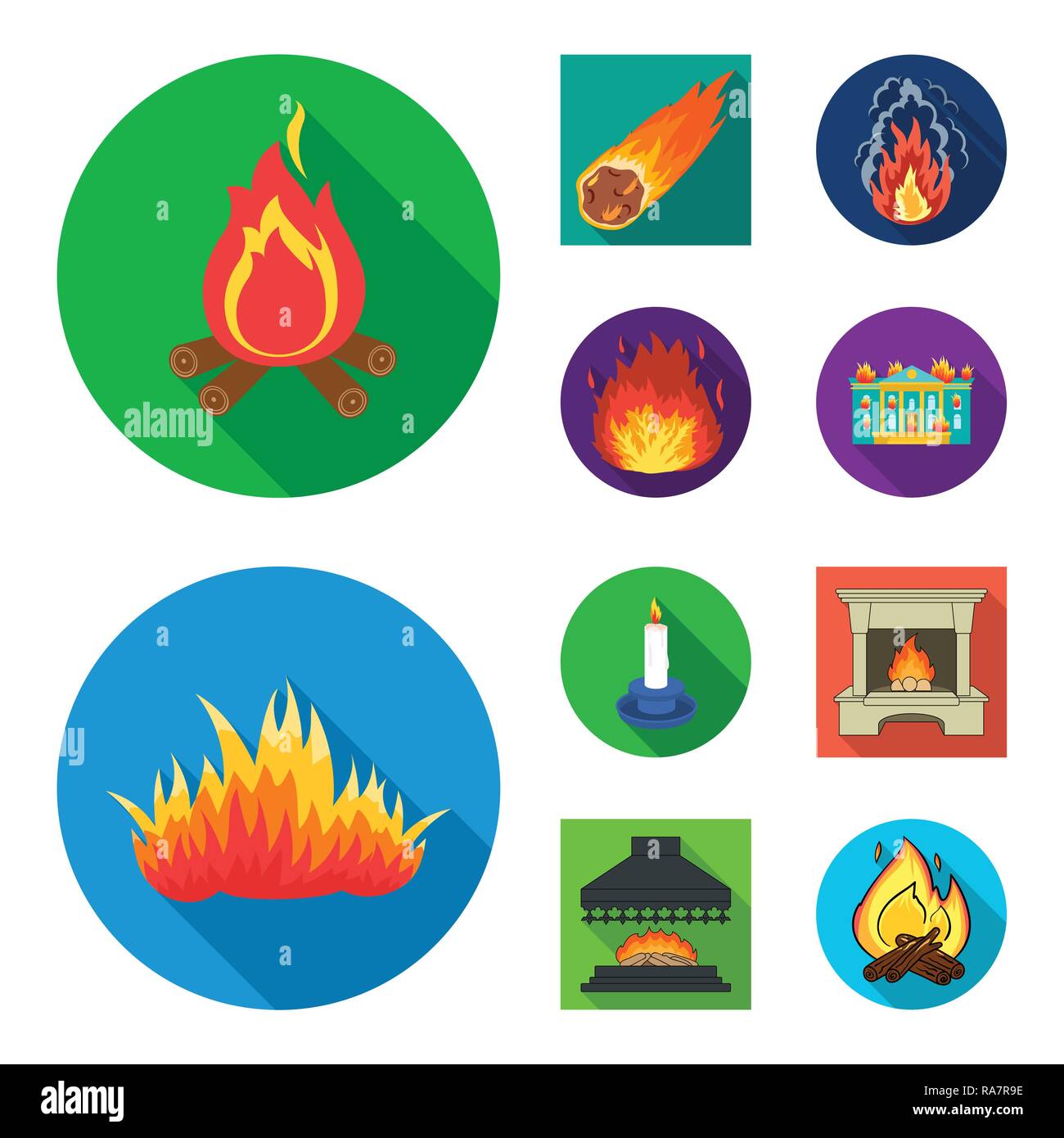 Bonfire Meteorite Building Comic Fireplace Candle Emergency