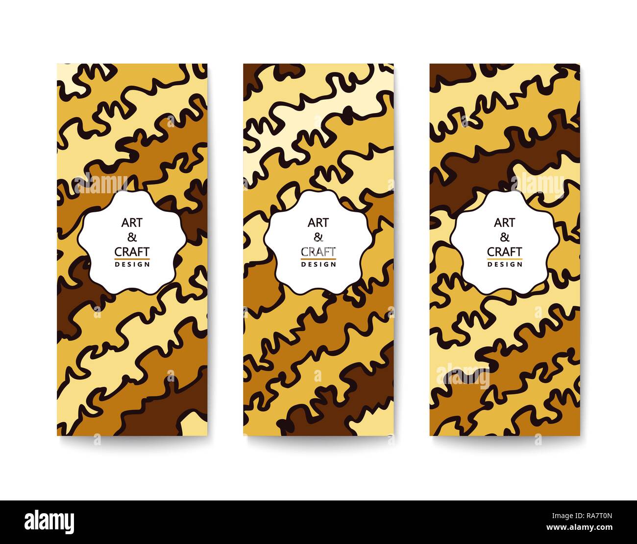 Simple Banner With A Handmade Drawing Pattern Colored Design In