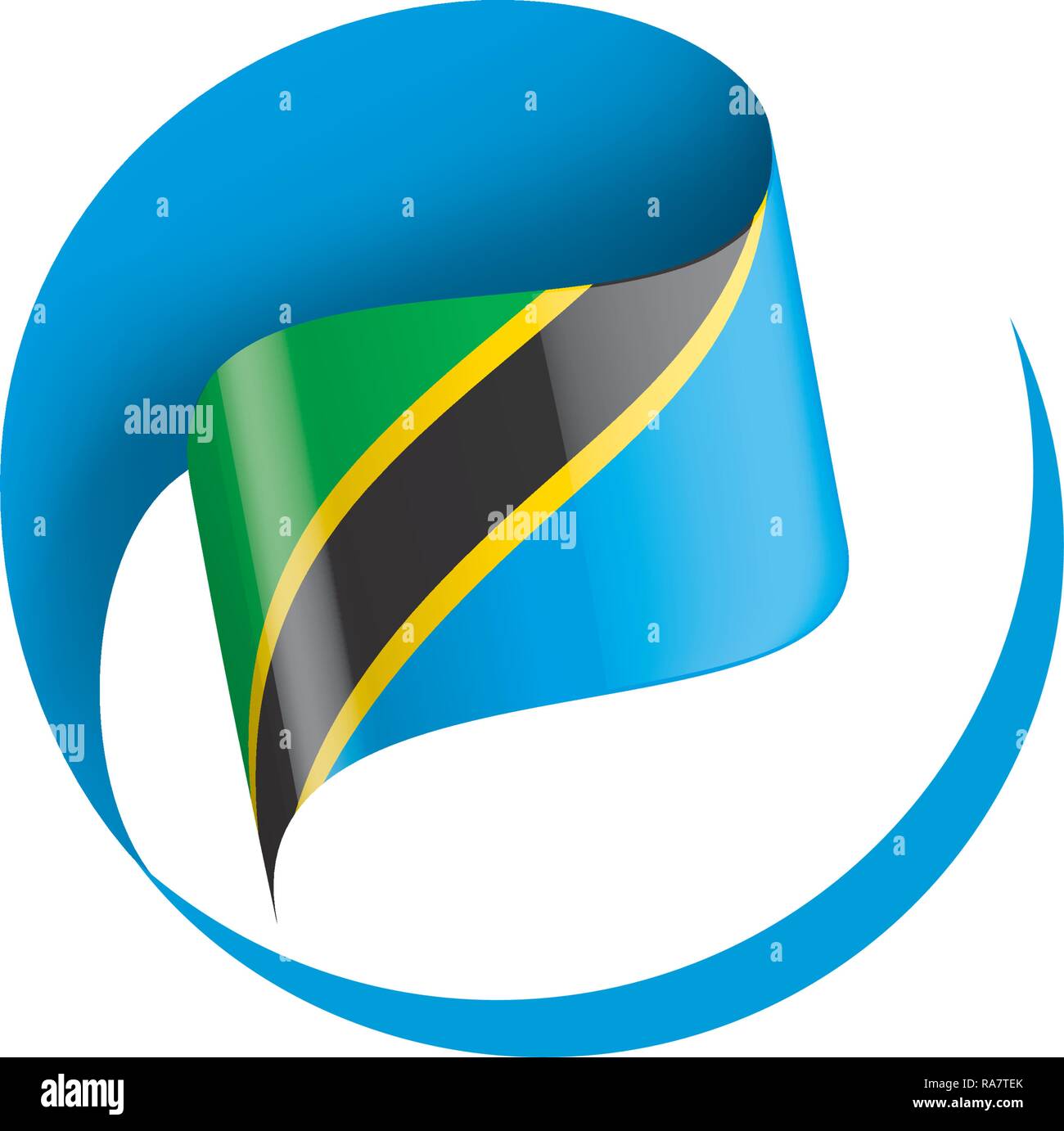 Tanzania flag, vector illustration on a white background Stock Vector ...