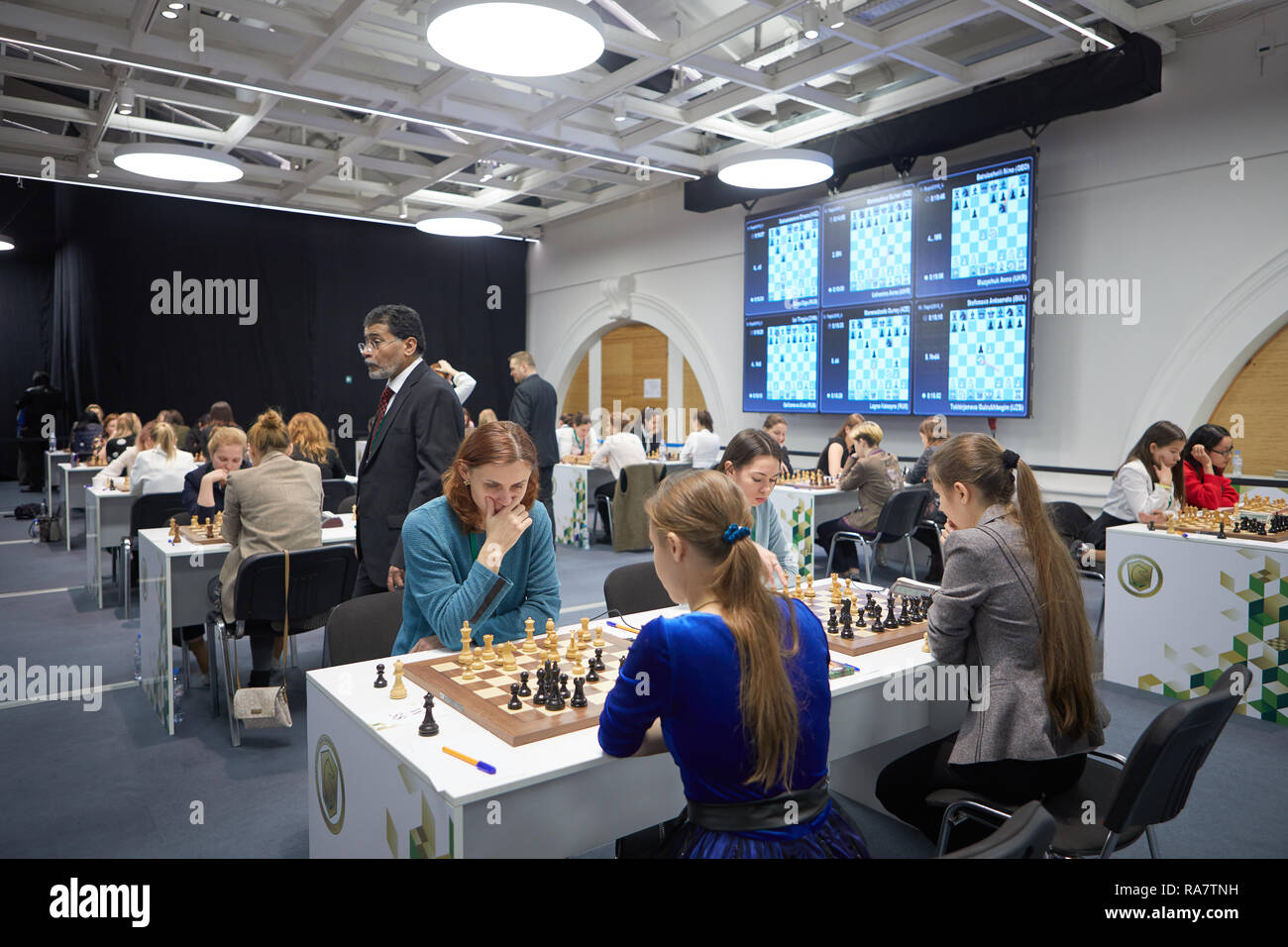 Grandmaster Daniil Dubov, Russia (right) competes in World Rapid Chess  Championship 2018. Eventually he become the World Rapid Chess Champion  Stock Photo - Alamy