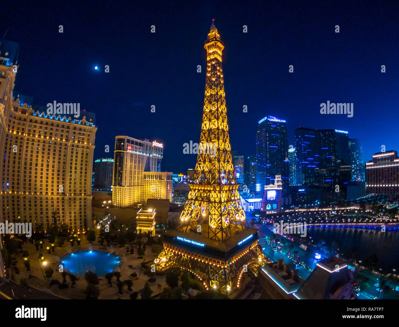 Las Vegas at Night from the Eiffel Tower Viewing Deck at the Paris Las  Vegas — Photos by Randy